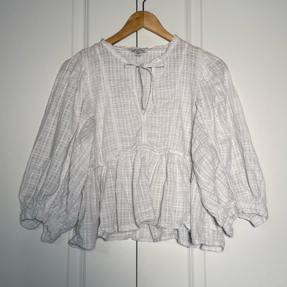 American Eagle White Women's Blouse